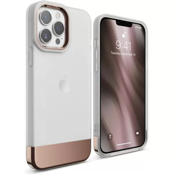 elago Glide Armor Case Designed for iPhone 13 Pro Max Case Drop Protection Shockproof Protective TPU Cover Upgraded Shockproof Mix and Match Parts Enhanced Camera Guard ClearLight BlueiPhone 13 Pro Max ClearRose Gold