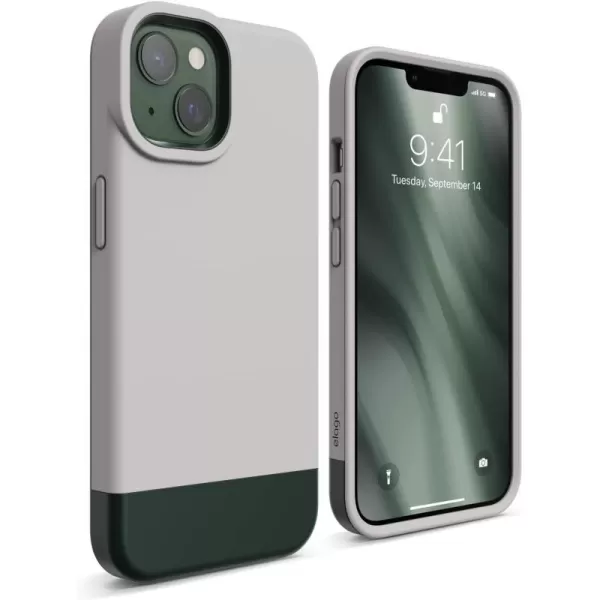 elago Glide Armor Case Designed for iPhone 13 Pro Max Case Drop Protection Shockproof Protective TPU Cover Upgraded Shockproof Mix and Match Parts Enhanced Camera Guard ClearLight BlueiPhone 13 StoneDark Green