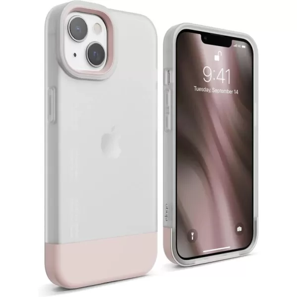 elago Glide Armor Case Designed for iPhone 13 Pro Max Case Drop Protection Shockproof Protective TPU Cover Upgraded Shockproof Mix and Match Parts Enhanced Camera Guard ClearLight BlueiPhone 13 ClearLovely Pink