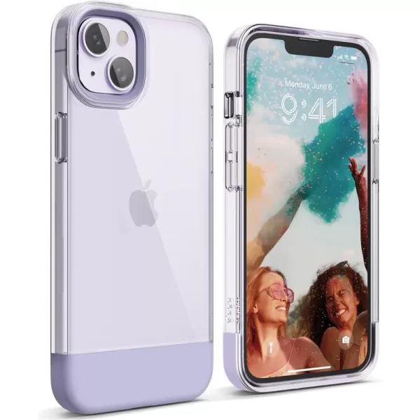 elago Glide Armor Case Designed for iPhone 14 Plus Case Drop Protection Shockproof Protective TPU Cover Upgraded Shockproof Mix and Match Parts Enhanced Camera Guard ClearPurpleClearPurple