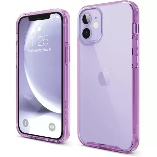 elago Hybrid Clear Case Compatible with iPhone 12 Mini Case 54 Inch Red  Shockproof Bumper Cover Protective CaseiPhone 12 iPhone 12 Pro Lavender