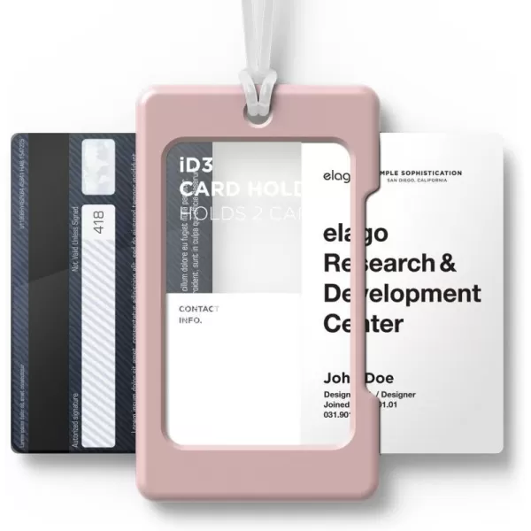 elago ID3 ID Card Holder BodyDark GreyStrapJean Indigo  Two Card StorageLighter Silicone StrapLight Weight  for ID Cards amp Credit CardsBodypink  Straptransparency