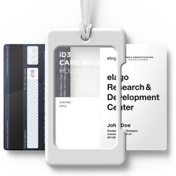 elago ID3 ID Card Holder BodyDark GreyStrapJean Indigo  Two Card StorageLighter Silicone StrapLight Weight  for ID Cards amp Credit CardsBodywhite  Straptransparency