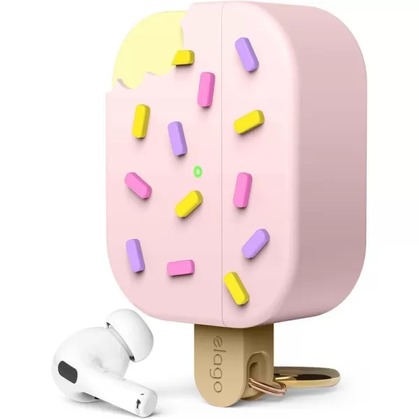 elago Ice Cream Case Compatible with AirPods Pro 2nd Generation Case Cover  Compatible with AirPods Pro 2 Case Karabiner Included Supports Wireless Charging Full Protection ChocolateStrawberry