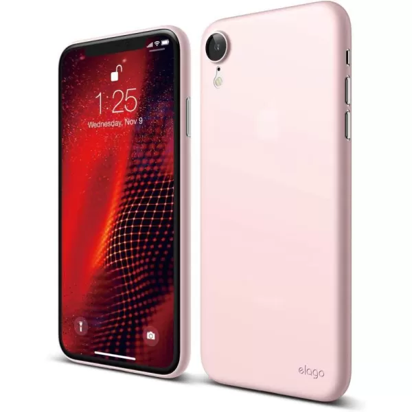 elago Inner Core Series case Comaptible with iPhone XR White  Thinnest and LightestSupport Wireless ChargingOnly Protects Against ScratchesLovely Pink