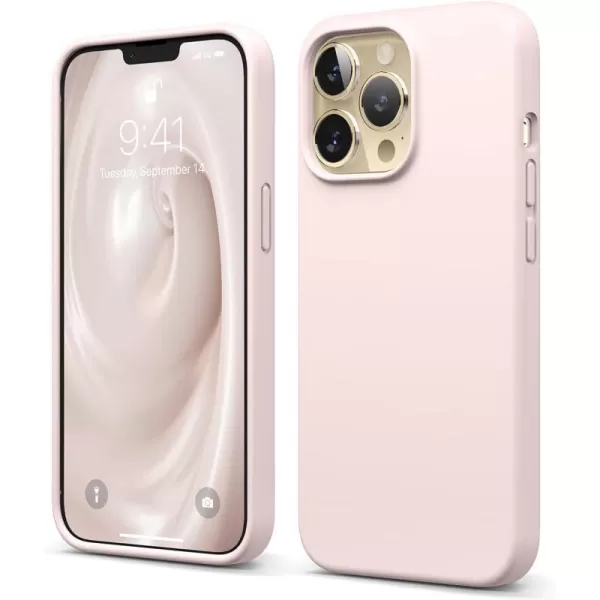 elago Liquid Silicone Case Compatible with iPhone 13 Pro Case 61 Premium Silicone Full Body Protection  3 Layer Shockproof Phone Cover AntiScratch Soft Microfiber Lining StoneLovely Pink