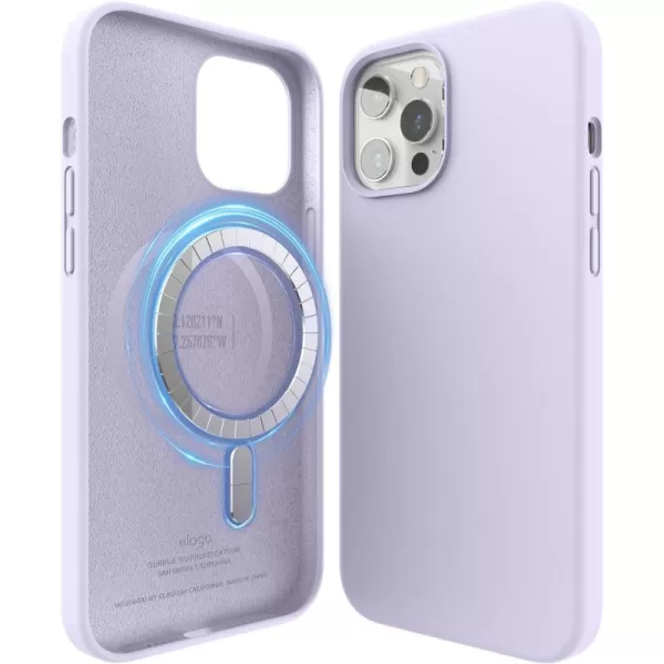 elago Magnetic Silicone Case Compatible with MagSafe Compatible with iPhone 12 and Compatible with iPhone 12 Pro 61 Inch  Builtin Magnets Compatible with All MagSafe Accessories Lovely PinkiPhone 12 Pro Max Lavender