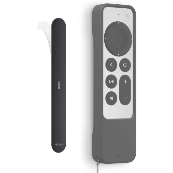 elago Metal Plate Compatible with R1 2022 Apple TV 4K Siri Remote 3rd Generation Case  Powerful Magnets Stick to Plate Adhesive Tape Included Minimalistic Design Complete Access 2 Plates IncludedApple TV Siri Remote 2nd Generation