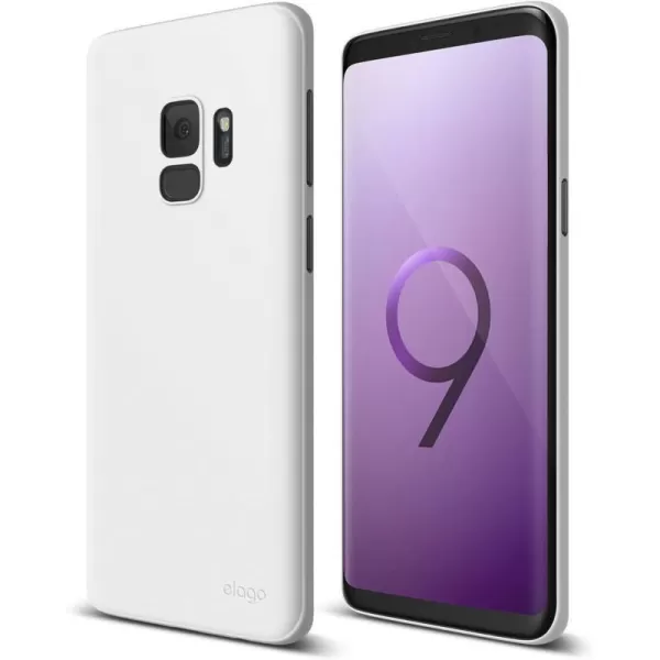 elago Origin Series Galaxy S9 Case  Minimalistic Design Slim Fit Scratch Resistant Protective Cover for Galaxy S9 Device Fitting Tested WhiteWhite