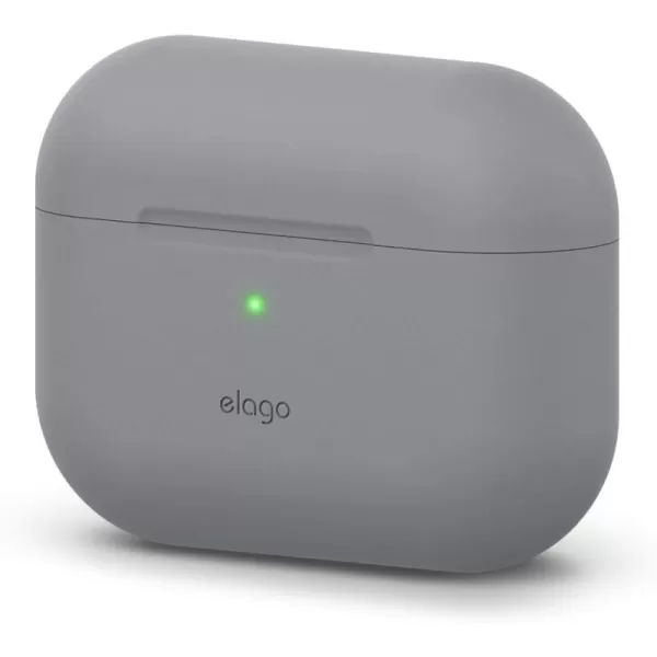 elago Original Case Compatible with Apple AirPods Pro Case  Protective Silicone Cover AntiSlip Coating Precise Cutout Supports Wireless Charging Nightglow BlueMedium Grey