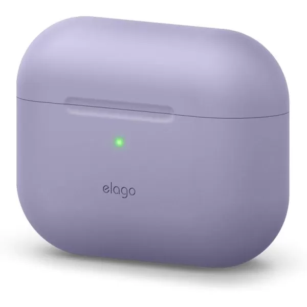 elago Original Case Compatible with Apple AirPods Pro Case  Protective Silicone Cover AntiSlip Coating Precise Cutout Supports Wireless Charging Nightglow BlueLavender Grey