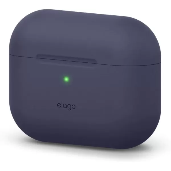 elago Original Case Compatible with Apple AirPods Pro Case  Protective Silicone Cover AntiSlip Coating Precise Cutout Supports Wireless Charging Nightglow BlueJean Indigo