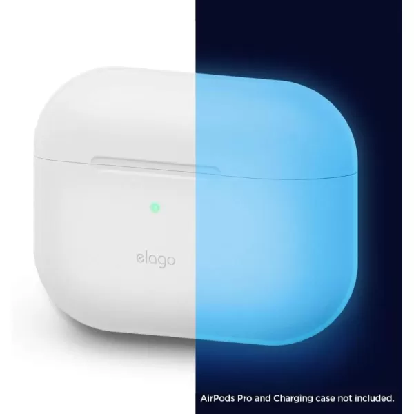 elago Original Case Compatible with Apple AirPods Pro Case  Protective Silicone Cover AntiSlip Coating Precise Cutout Supports Wireless Charging Nightglow BlueNightglow Blue