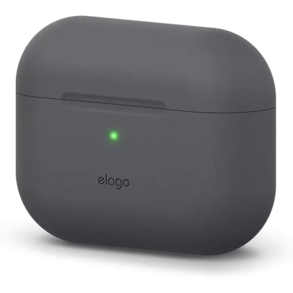 elago Original Case Compatible with Apple AirPods Pro Case  Protective Silicone Cover AntiSlip Coating Precise Cutout Supports Wireless Charging Nightglow BlueDark Grey