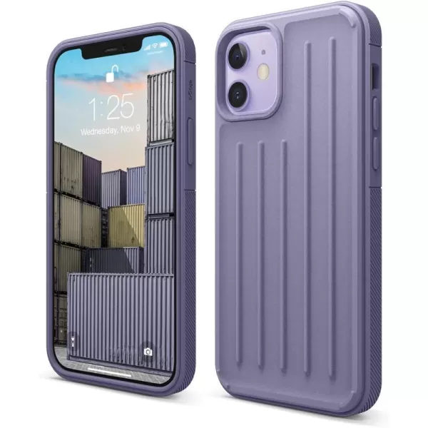 elago Protective Armor Case Compatible with iPhone 12 and Compatible with iPhone 12 Pro 61 Inch Black  Shock Absorbing Design Durable TPU Wireless Charging SupportedPurple Grey