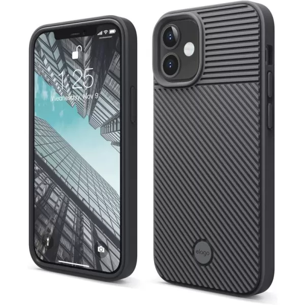 elago Protective Cushion Case Compatible with iPhone 12 Mini 2020 Black  Shock Absorbing Design Wireless Charging Supported Durable TPU Material US Patent RegisteredGraphite Grey