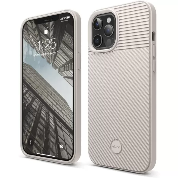 elago Protective Cushion Case Compatible with iPhone 12 Pro Max 2020 Graphite Grey  Shock Absorbing Design Wireless Charging Supported Durable TPU Material US Patent RegisteredStone