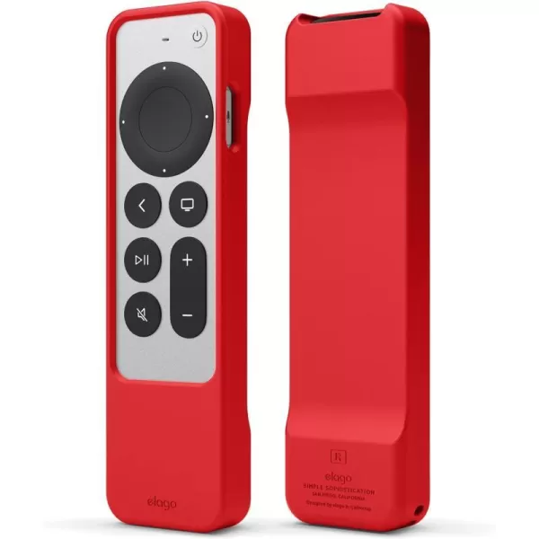 elago R1 Case Compatible with 2022 Apple TV 4K Siri Remote 3rd Gen 2021 Siri Remote 2nd Gen Magnet Technology Lanyard Included Full Access to All Functions BlackRed