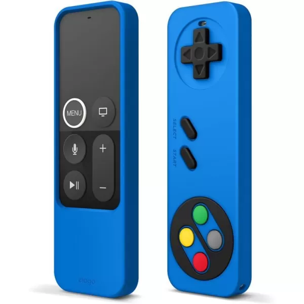 elago R4 Retro Apple TV Remote Case Compatible with Apple TV Siri Remote 1st Generation  Classic Controller Design NonFunctional Lanyard Included US Patent Registered Jean IndigoBlue