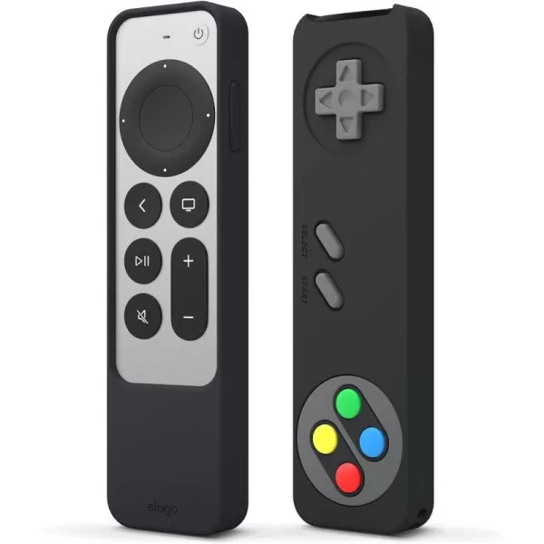 elago R4 Retro Case Compatible with 2022 Apple TV 4K Siri Remote 3rd Generation Compatible with 2021 Apple TV Siri Remote 2nd Gen  Classic Controller Design NonFunctional Protective Light GreyBlack