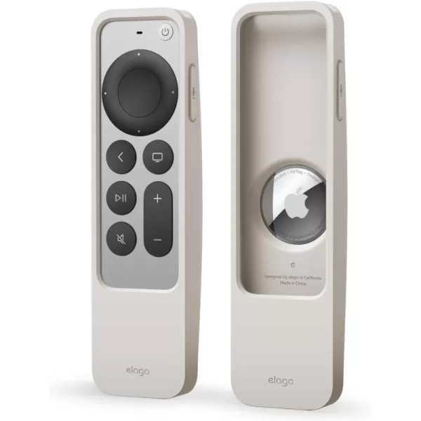 elago R5 Locator Case Compatible with 2022 Apple TV 4K Siri Remote 3rd Gen Compatible with 2021 Apple TV Siri Remote 2nd Gen and Compatible with Apple AirTag  Lanyard Included Jean IndigoStone