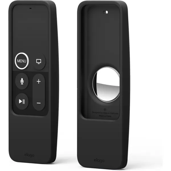 elago R5 Locator Case Compatible with Apple TV Siri Remote 1st Generation and Compatible with AirTag  Lanyard Included Heavy Shock Absorption Drop Protection Full Access to All Functions BlackBlack