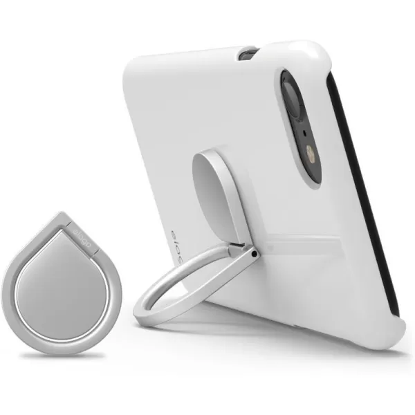 elago Ring Holder Stand Silver  360 Degree RotationKickstandAluminum BodyExtra stikers inclued  for All Smart PhonesSilver