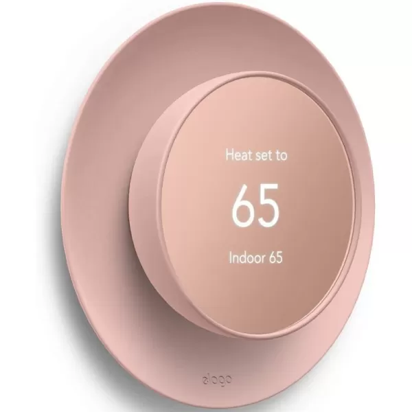 elago Satellite Wall Plate Cover Plus Compatible with Google Nest Thermostat 2020 White  Durable Material Easy Installation Concave and Complementary DesignSand Pink