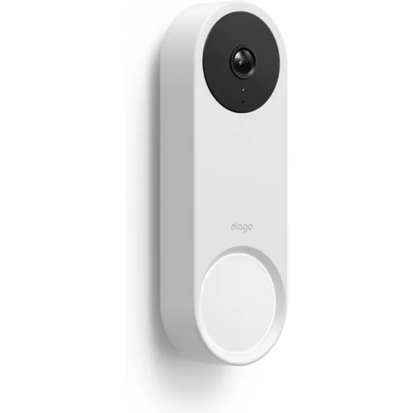 elago Silicone Case Compatible with Google Nest Hello Video Doorbell Wired 2nd Gen  Weather and UV Resistant Perfect Color Match Clean Finish SnowSnow