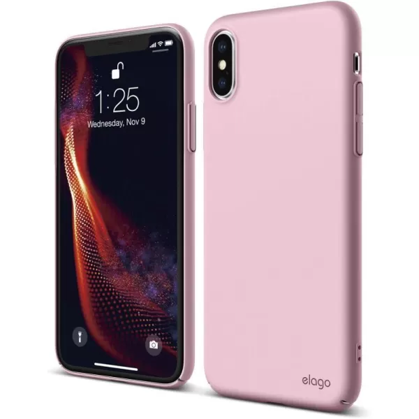 elago Slim Fit Series Case Designed for iPhone Xs Case iPhone X Case  Matte Finish Lovely PinkLovely Pink