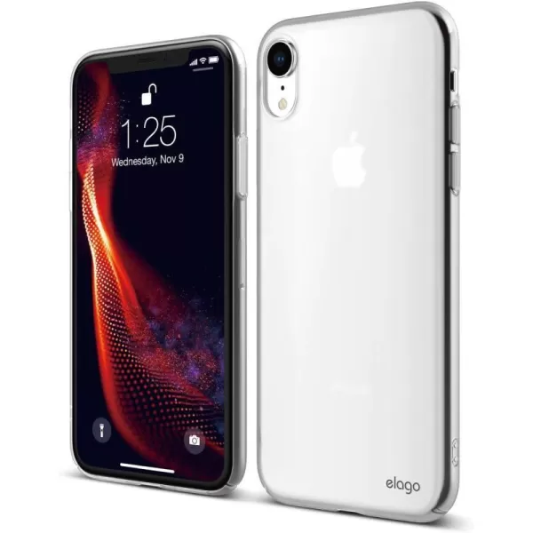 elago Slim Fit Series Compatible with iPhone XR Crystal Clear  Matte FinishSupport Wireless ChargingFull CoveredScratch amp Minor Drop ProtectionEveryday CaseFrosted Clear