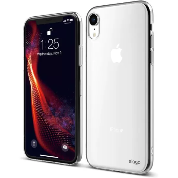 elago Slim Fit Series Compatible with iPhone XR Crystal Clear  Matte FinishSupport Wireless ChargingFull CoveredScratch amp Minor Drop ProtectionEveryday CaseCrystal Clear