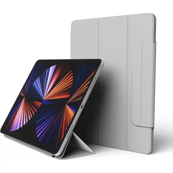 elago Smart Folio Case for iPad Pro 129 inch 6th 5th 4th Generation with Magnetic Clasp  Compatible with Apple Pencil Protective Smart Cover Case Slim Design Auto WakeSleep  Light GreyLight Grey