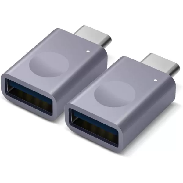 elago USB C to USB Adapter 30 2 Pack with Indicator LED Compatible with MacBook and More TypeC Devices  Ability to Use Two Adapters at a Time The Smallest USB C Adapter Dark Grey 2PCSDark Grey  2 Pack