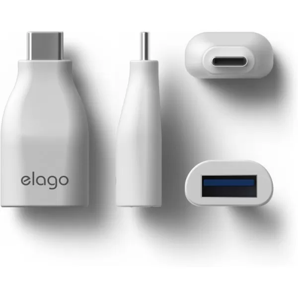 elago USBC to USB 30 Female Mini Adapter for New MacBook 12 inch ChromeBook Pixel and Other Devices with TypeC USB Whiteelago USBC to USB 30 Female Mini Adapter for New MacBook 12 inch ChromeBook Pixel and Other Devices with TypeC USB White