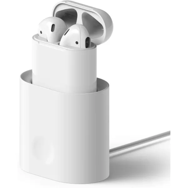 elago Upgraded Stand Charging Dock Compatible with Apple AirPods 1 amp 2 Compatible with Apple TV Remote Compatible with Apple Pencil White  StandHolderDocking StationWhite