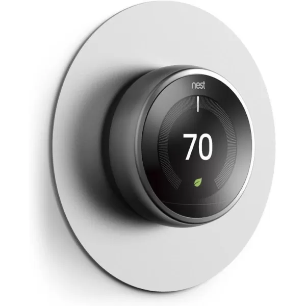 elago Wall Plate Cover Compatible with Google Nest Learning Thermostat 3rd 2nd 1st Nest Thermostat E Copper  Exact Color Match with Nest Fingerprint Resistant Durable Aluminum Non PlasticSilver