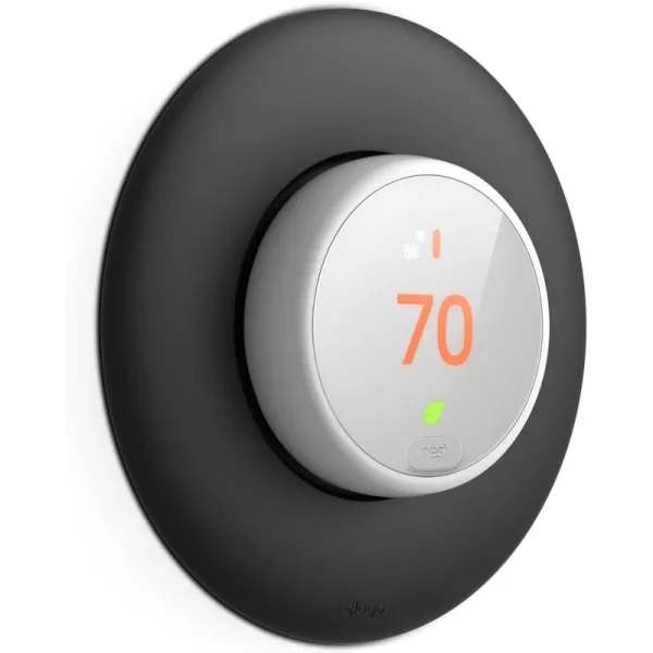 elago Wall Plate Cover Designed for Google Nest thermostat E Wall Plate 2017White  ONLY Compatible with Nest Thermostat E Hard ABS Material Not compatible with 2020 modelsUS Patent RegisteredBlack