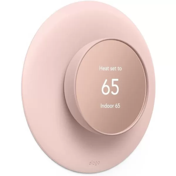 elago Wall Plate Cover Plus 2 Compatible with Google Nest Thermostat 2020 Snow  Durable Polycarbonate Material Easy Installation Complementary Design Perfect FitSand Pink