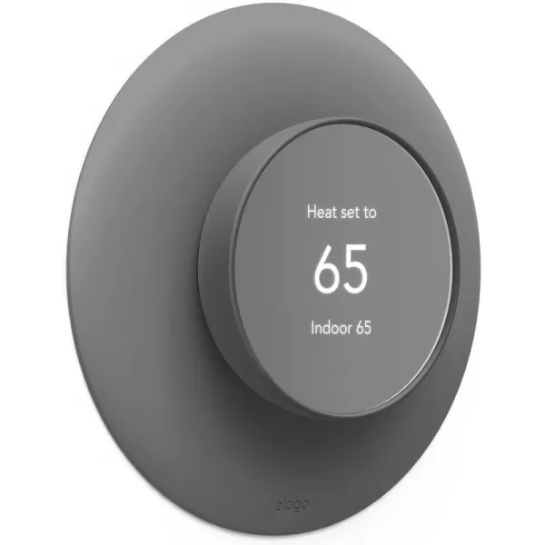 elago Wall Plate Cover Plus 2 Compatible with Google Nest Thermostat 2020 Snow  Durable Polycarbonate Material Easy Installation Complementary Design Perfect FitCharcoal Grey