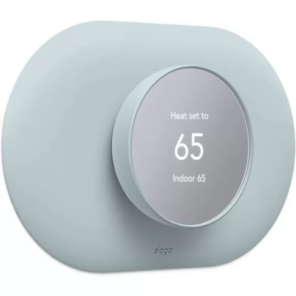 elago Wall Plate Cover Plus Compatible with Google Nest Thermostat 2020 Snow  Durable Polycarbonate Material Easy Installation Complementary DesignMint Green