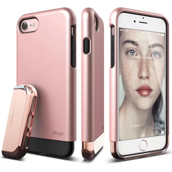 elago iPhone 7 Case GlideRose GoldChrome Rose Gold  MultiOption CaseMilitary Drop Test CertifiedSophisticated Shock Absorption  for iPhone 7elago iPhone 7 Case GlideRose GoldChrome Rose Gold  MultiOption CaseMilitary Drop Test CertifiedSophisticated Shock Absorption  for iPhone 7