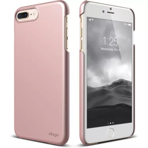 elago iPhone 7 Plus Only case Slim Fit 2Jet Black  LightMinimalisticTrue Fit  for iPhone 7 Plus OnlySlim Fit 2Rose Gold