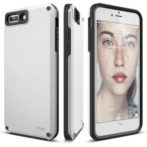 elago iPhone 8 PlusiPhone 7 Plus Case ArmorWhite  Military Drop Test CertifiedSecret PocketAntiShockelago iPhone 8 PlusiPhone 7 Plus Case ArmorWhite  Military Drop Test CertifiedSecret PocketAntiShock