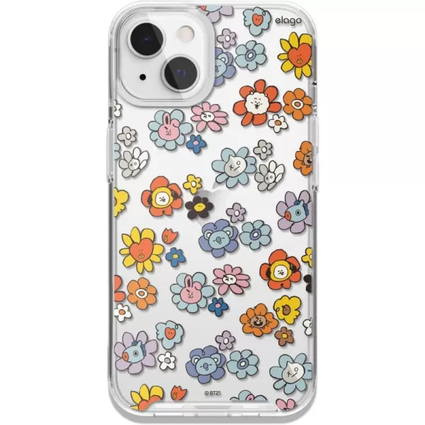 elago l BT21 Flower Hybrid Case Compatible with iPhone 13 61 inch Durable Full Body Protection Raised Lip Screen amp Camera Protection Official Merchandise Flower BouquetFlower Bouquet