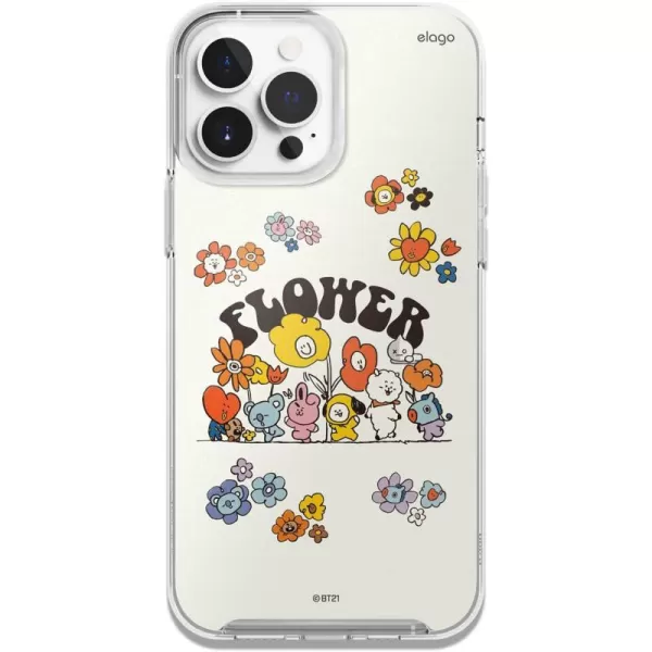 elago l BT21 Flower Hybrid Case Compatible with iPhone 13 Pro Max 67 inch Durable Full Body Protection Raised Lip Screen amp Camera Protection Official Merchandise Flower BouquetFlower Friends