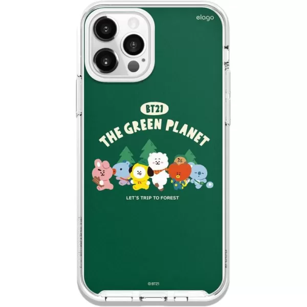 elago l BT21 Green Planet Hybrid Case Compatible with iPhone 12 61 inch Durable Full Body Protection Raised Lip Screen amp Camera Protection Official Merchandise CampingCamping