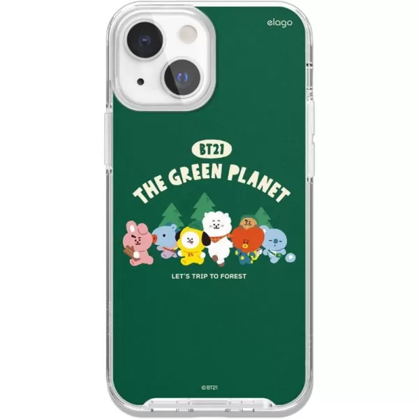 elago l BT21 Green Planet Hybrid Case Compatible with iPhone 13 Mini 54 inch Durable Full Body Protection Raised Lip Screen amp Camera Protection Official Merchandise CampingCamping