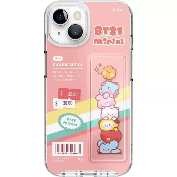 elago l BT21 minini Case Compatible with iPhone 14 61 inch Durable Full Body Protection Raised Lip Screen amp Camera Protection Official Merchandise Pink ToysPink Toys