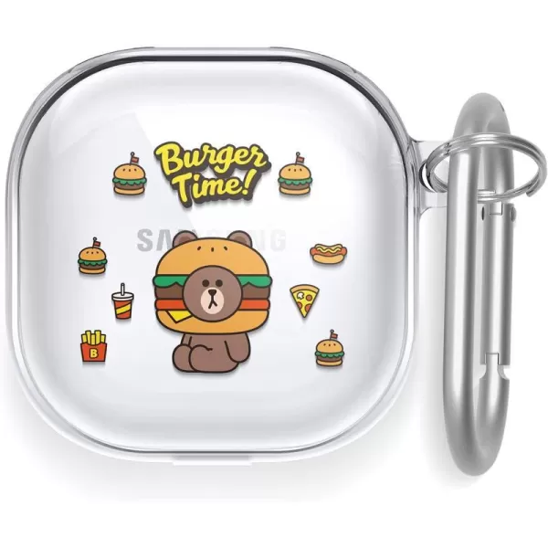 elago l LINE Friends Burger Time Case Compatible with Samsung Galaxy Buds Pro Case 2021  Compatible with Samsung Galaxy Buds Live Case Official Merchandise SallyBROWN